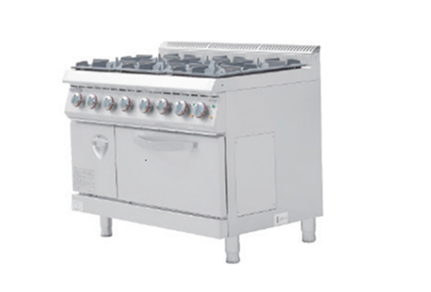 燃气六头煲仔炉连电焗炉连柜-JG013