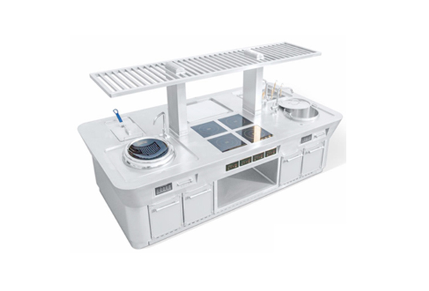 明档豪华电磁组合炉连上架-JG012